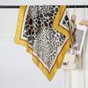70CM New Leopard Print Square Scarf Women's Imitation Silk Scarf Casual Versatile Decoration Small Neck Scarf Hijab