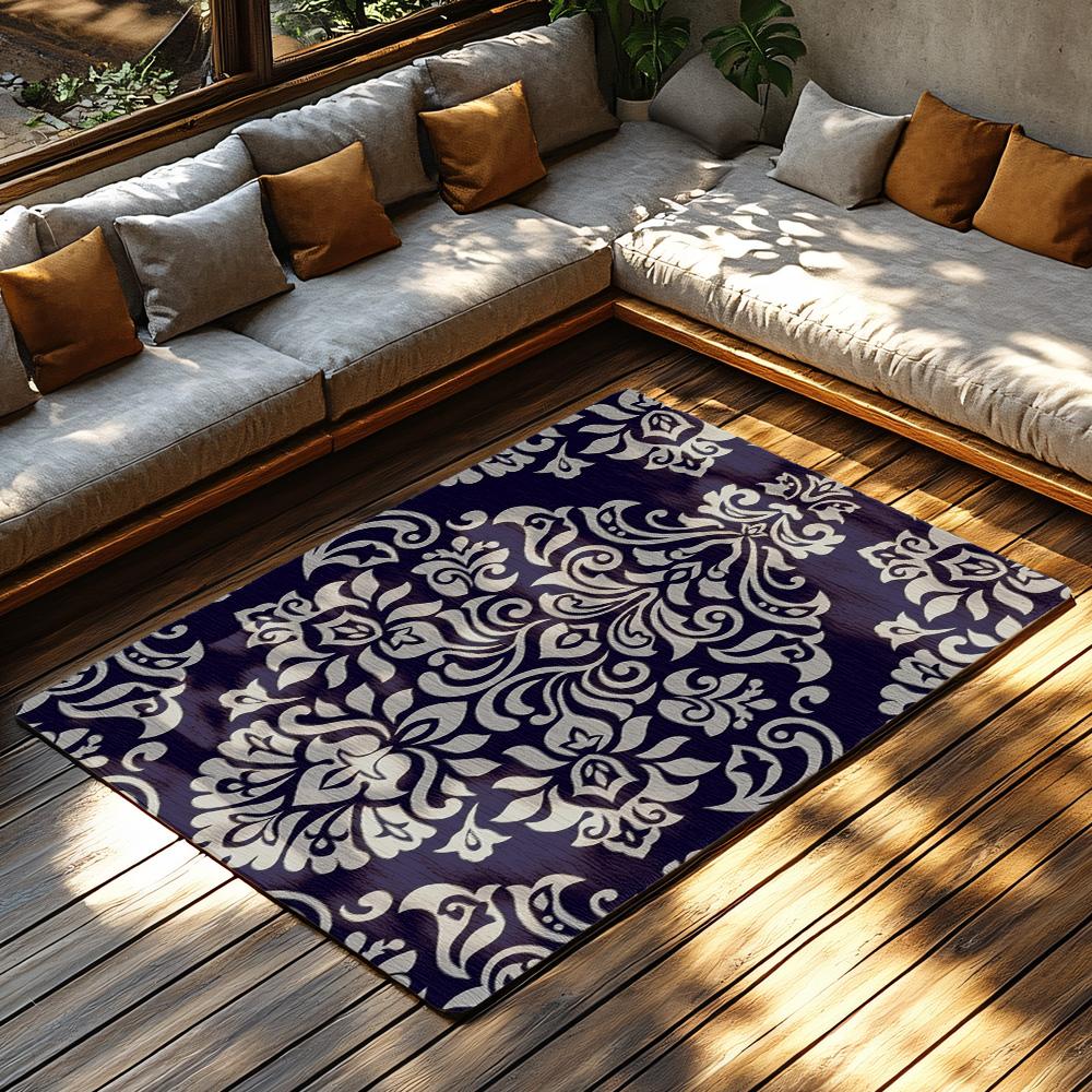 Luxury Persian Area Rug Non-Slip Washable Floor Mat Modern Home Decor Living Room Bedroom Carpet Vintage Oriental Patterned Rugs