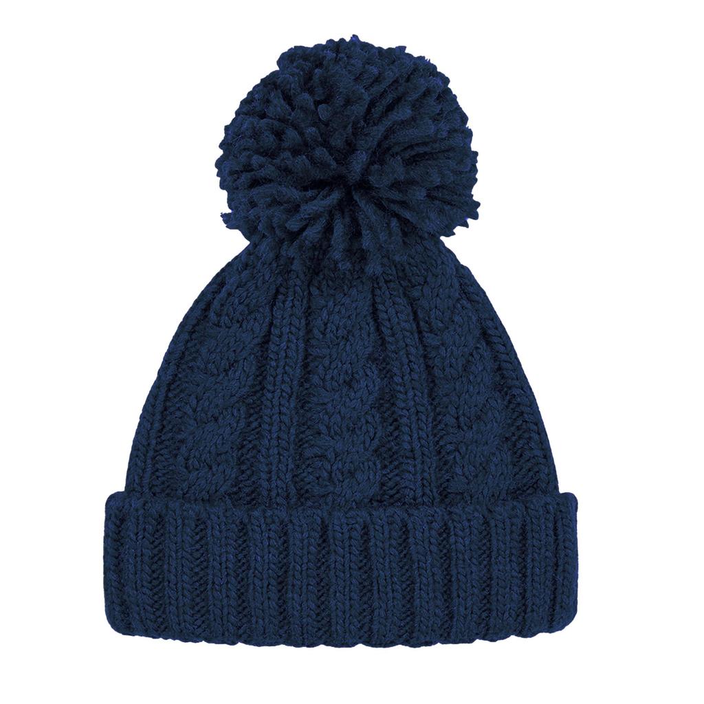 Unsiex Adults Cable Knit Melange Beanie