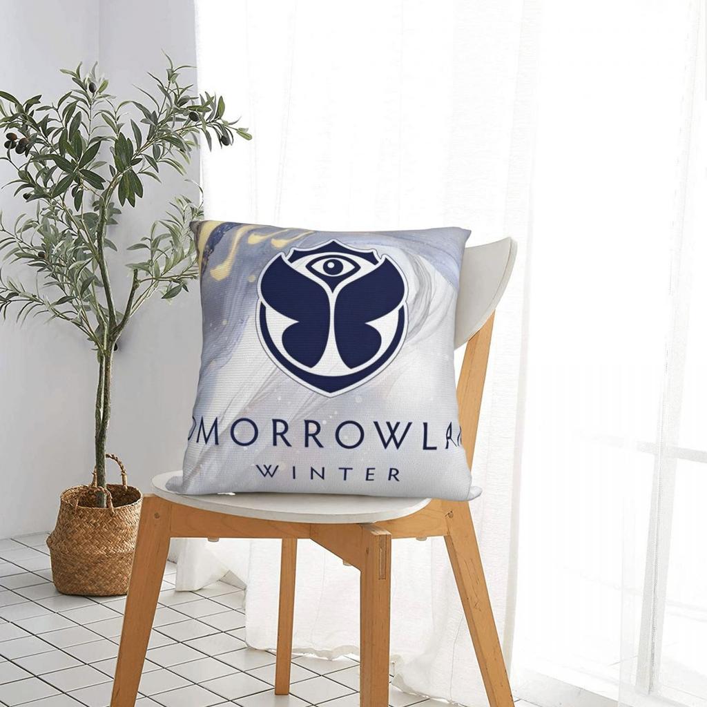 Tomorrowlandd Square Pillowcases Home Winter Music Festival Cushion Cover Cute Decorative Pillow Cover 45*45