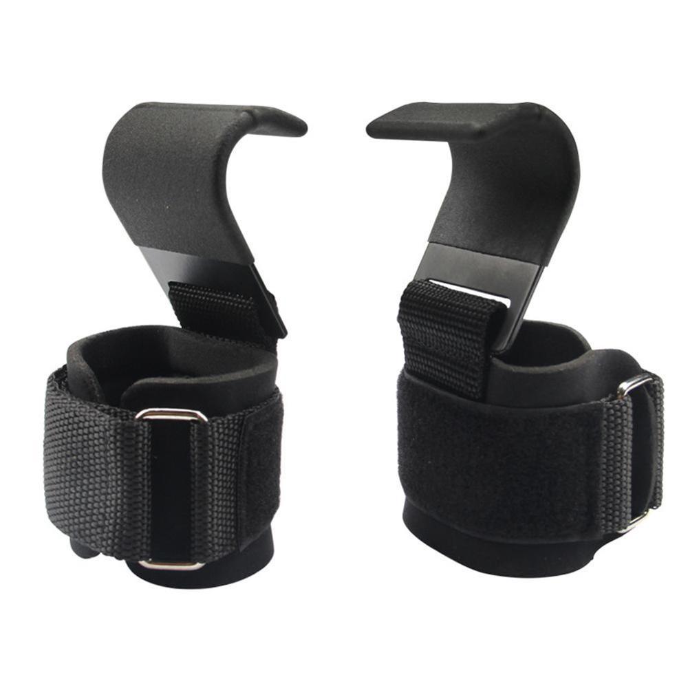 Gym Fitness Set Weight Lifting Hooks Heavy Duty Power Lifting Grips Padded Wrist Straps