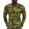 3D Printed Camouflage T Shirt For Men Hidden Tree Pattern Tees Spring Autumn Casual Loose T-Shirts Long Sleeves Round Neck Tops