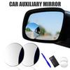 Adjustable Car Blind Spot Mirrors Wide-Angle View Frameless Design Universal Fit Simple Installation 360-degree Rotatable Convex