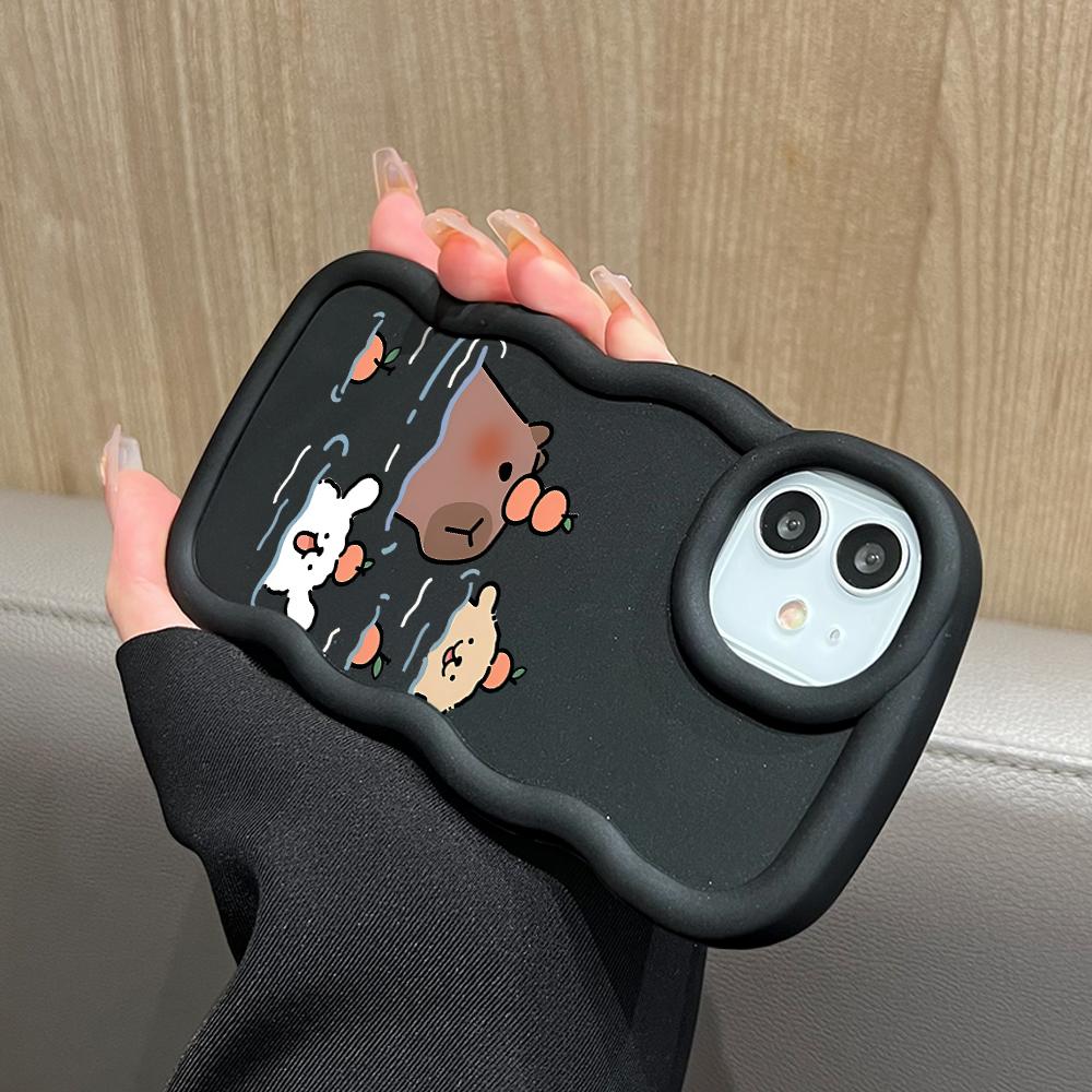 Silikonový kryt Big Wave Edge z měkkého silikonového materiálu Macaron, nárazuvzdorný ochranný gumový kryt pro OPPO Reno Realme Infinix Tecno