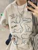 Women's Plus Size Heather Grey Short Sleeve T-Shirt - Summer 2025 Loose Fit High Street Style