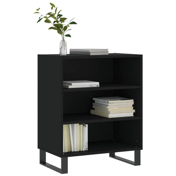 VidaXL Buffet noir 57x35x70 cm bois d’ingénierie 827141