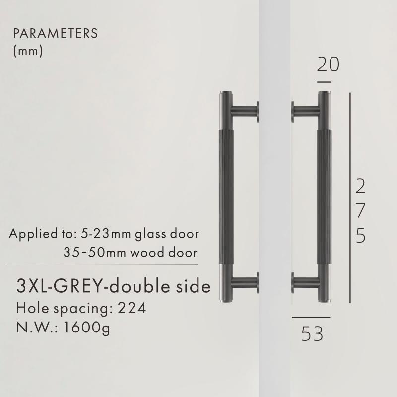 Dooroom Brass Double Single Sided Linear Striped Pull Bar Wood Gate Furniture Handle Door Handle Matt Gold Black Handle