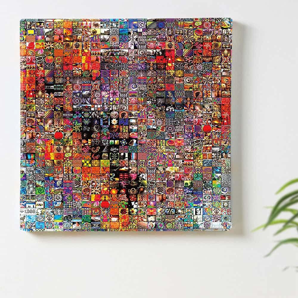 Art Deli Colorful Heart Fabric Wall Art Panel, 57 x 57 cm