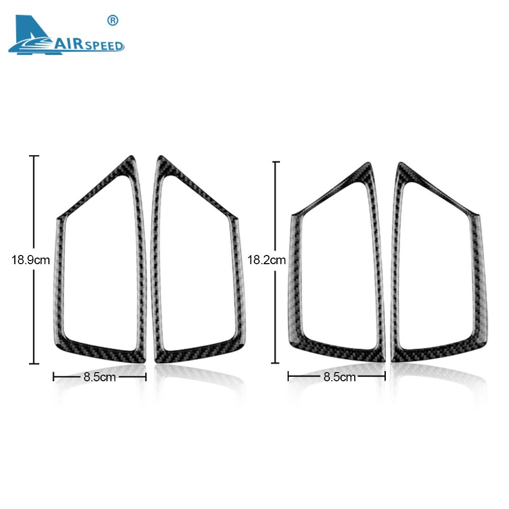 Real Soft Carbon Fiber for Toyota Prius 2010 2011 Accessories Interior Trim LHD RHD Car Side Inner Door Handle Frame Sticker