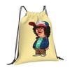 - Dustin Pattern Design Bag Student's Backpack Dustin Mike Eleven Lucas