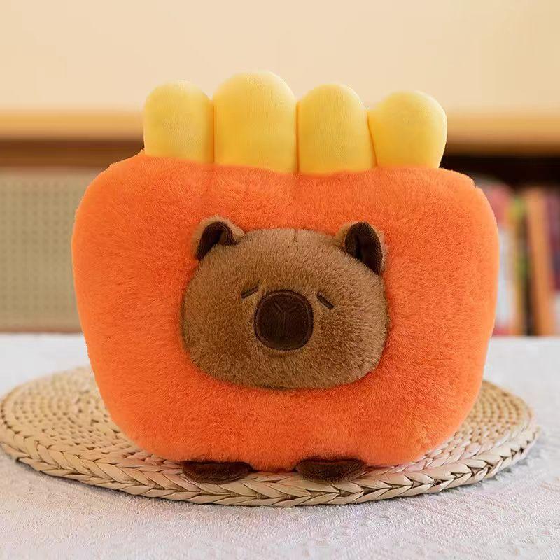 Cute burger sandwich plush toy kapibara toast doll burger water guinea pig doll men and women gift