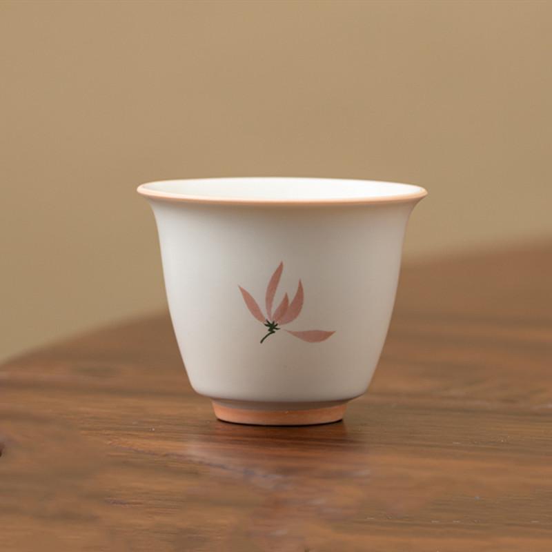 1 Pc Chinese Vintage Ceramic Tea Cup Handmade Orchid Pattern Teacup Household Tea Bowl Master Cup Personal Teaware Accessories