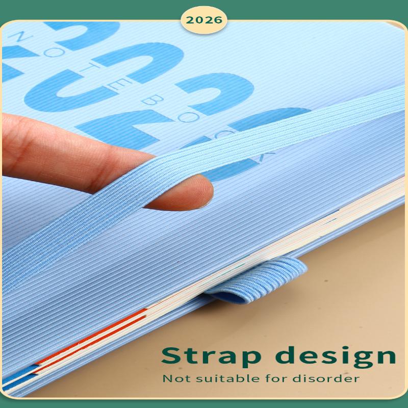 High-Quality 2026 Planner Notebook Daily Weekly Monthly Calendar Planner A5 Size With Faux Leather Cover For Business Student