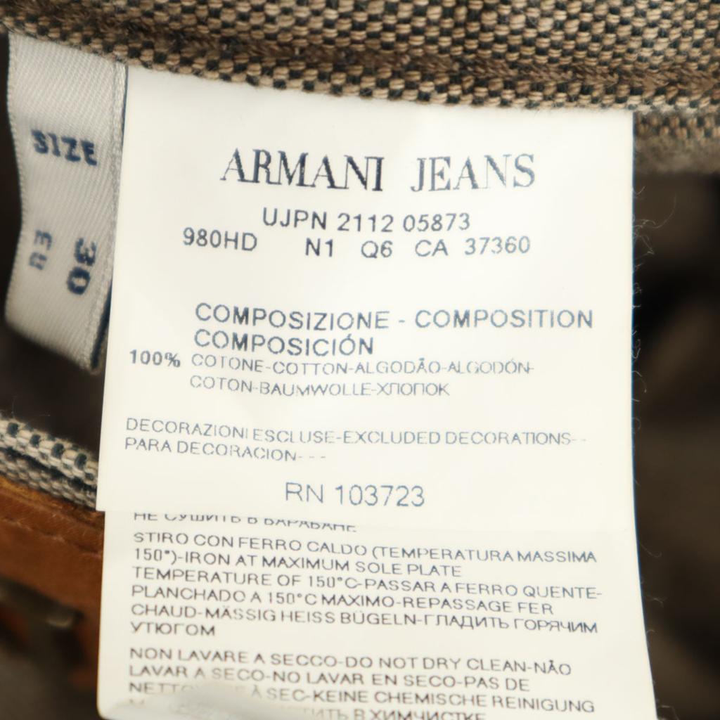 Armani Jeans Vintage işlem Düz pantolon W30 Kahverengi Erkek Kullanılmış