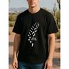 Europeiska storlekar "Walk with Me" Fotavtryck och Tassavtryck Husdjur Varm Stil Sommar Mode T-shirt | Herr Casual Rund Hals