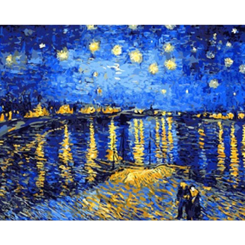 Diamantová maľba Van Gogh Hviezdna obloha Krajina pre dospelých Vyšívanie Mozaika Celé zvieracie kamienky Ručná práca Darček
