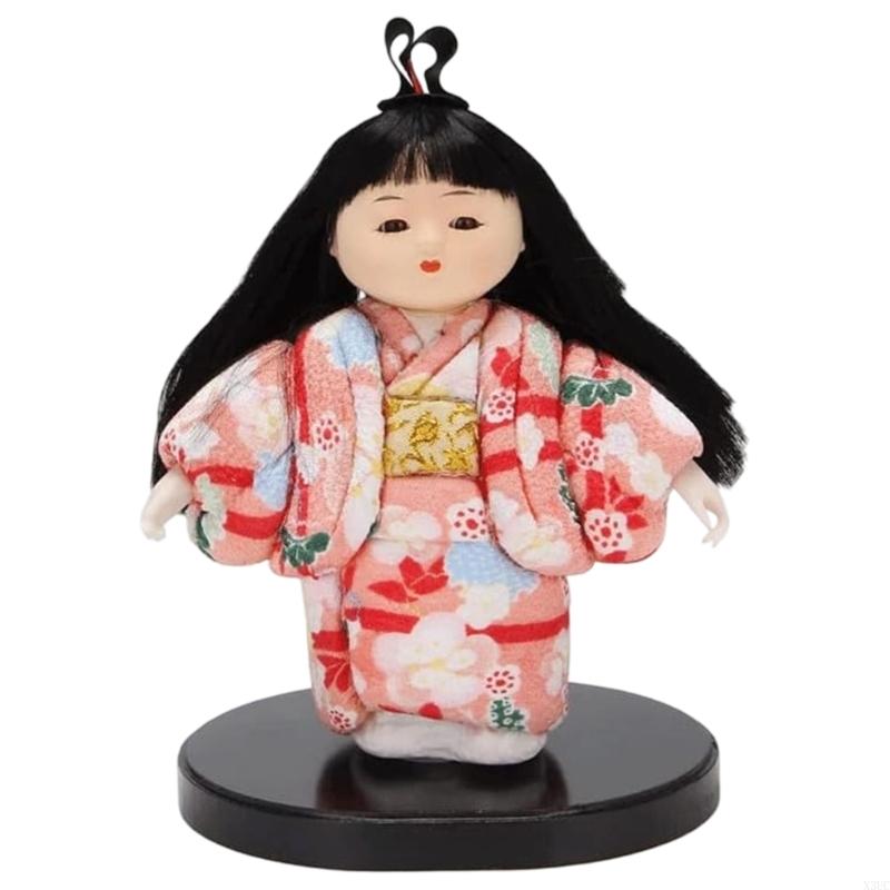 Asian Geisha Figurines Resin Geisha Kimono Doll Statue Decorative Sculptures Collectible Figurine for Table Centerpieces X3UC