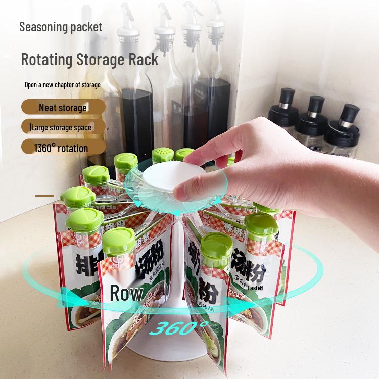 Rotating Kitchen Spice Rack Organizer