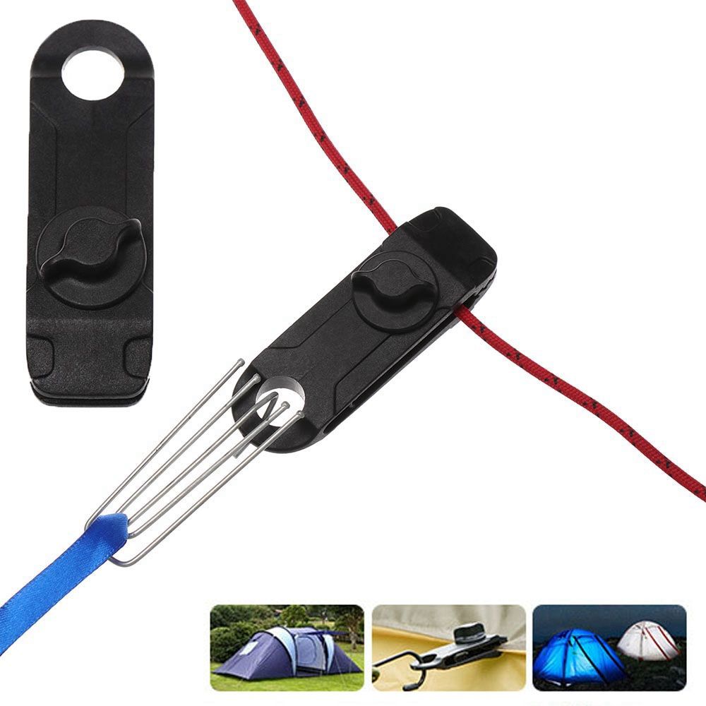 Camps Kit Tents Accessories Camping Tent Holder Canvas Tighten tool Windproof Clip Hook Tarp Clips