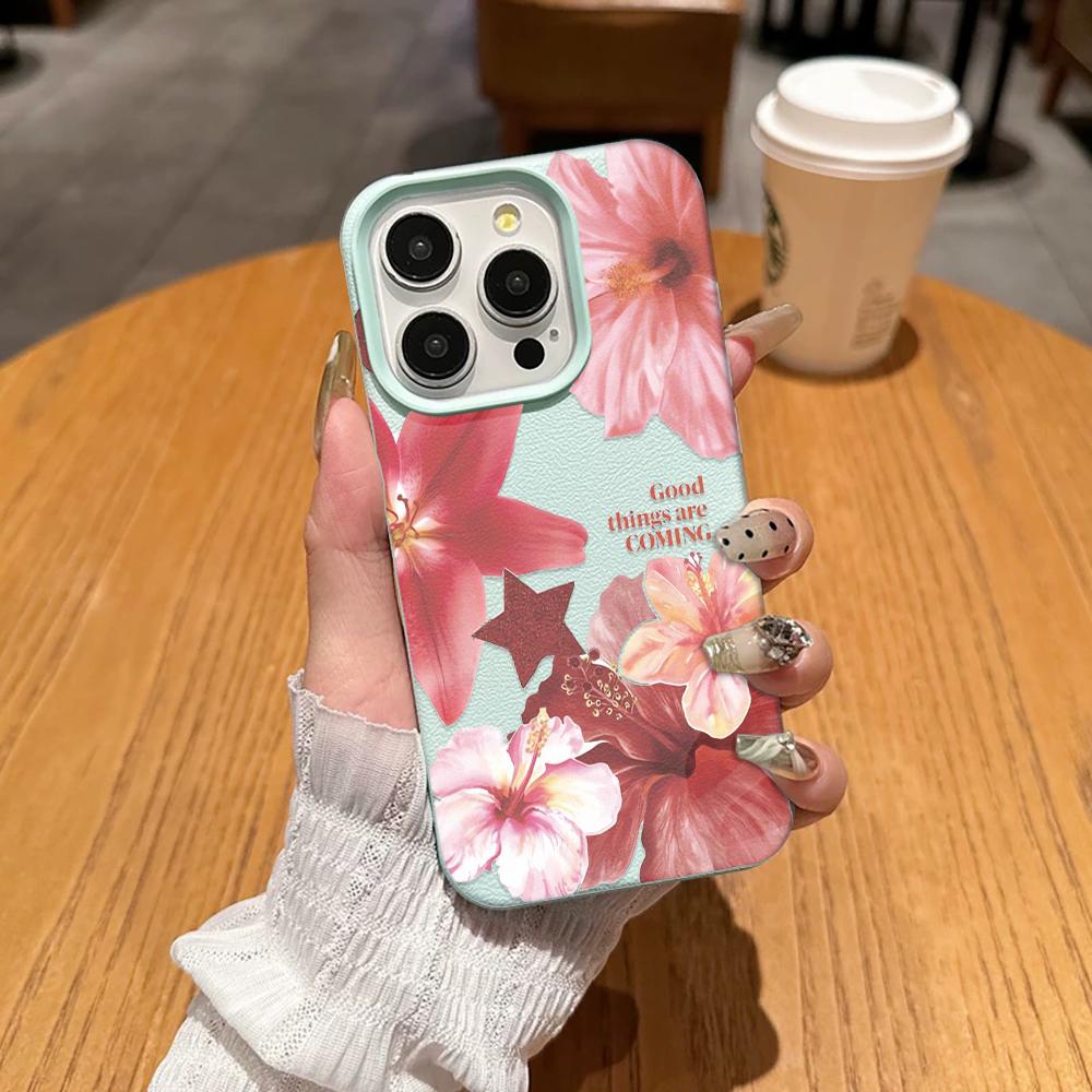 Simple Flower Phone Case For Iphone 17 12 16 Plus 15 Pro Max 11 13 14 17E 16E Ultra Anti-Fingerprint Soft Protective Cover