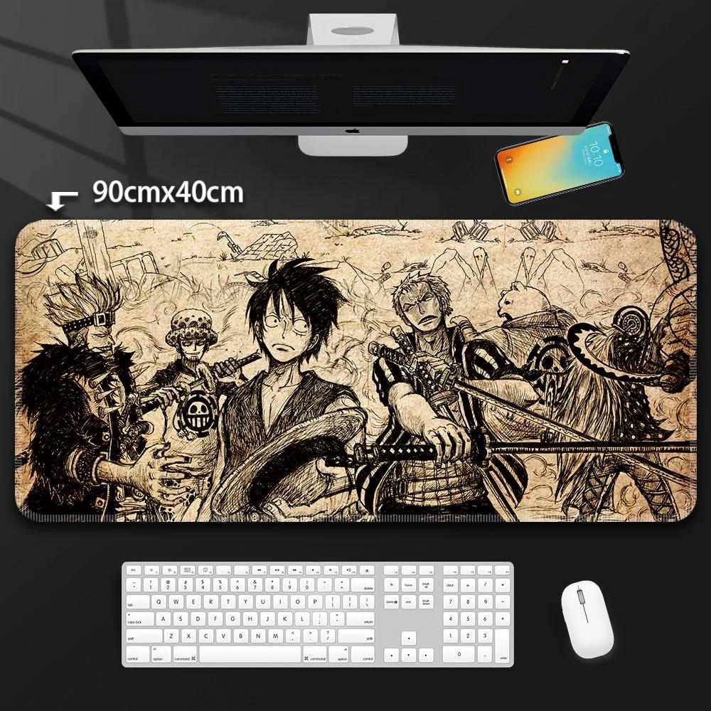 One Piece Leather Mouse Pad Oversized Peripherals Two-dimensional Anime  Monkey D. Luffy Roronoa Zoro  Boys Computer E-sports Game Keyboard Table Mat