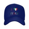 I Love Italy  Casual Baseball Cap  Outdoor Sports Trucker Hat Summer Sunscreen Women Unisex Streetwear Snapback Cap