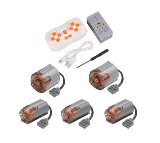 LEGO-Compatible Small Bricks MOC Technic Power Functions Motor Set for Educational Building Models