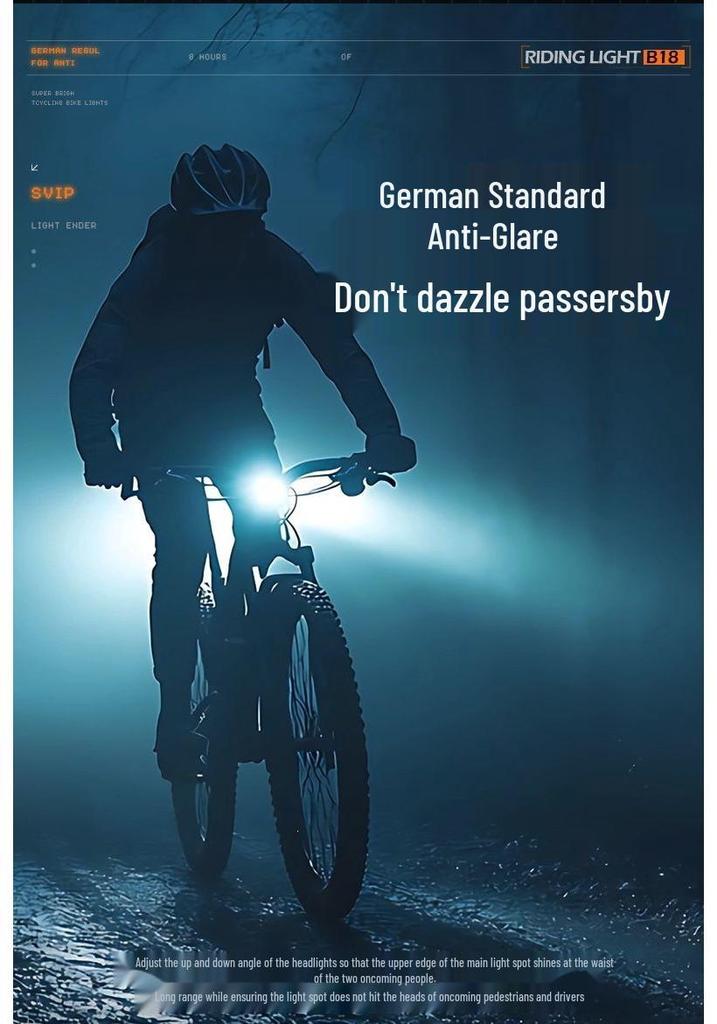 Rechargeable Bicycle Headlight for Night Riding - Strong, Durable, and Ideal for Road and Mountain Bikes