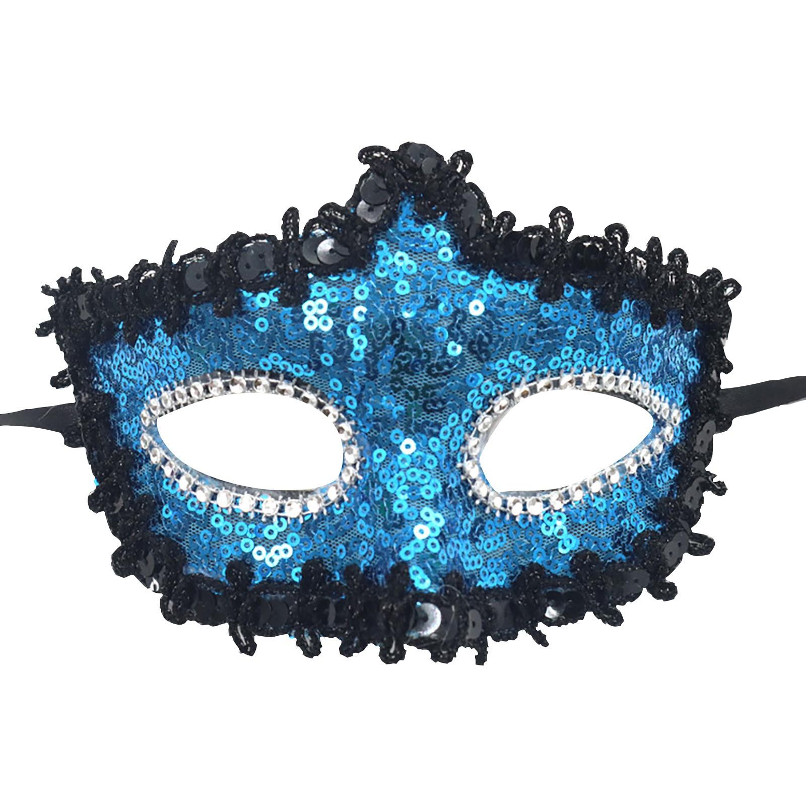 

Карнавальная маска Полумаска Маскарадная вечеринка One Size синий