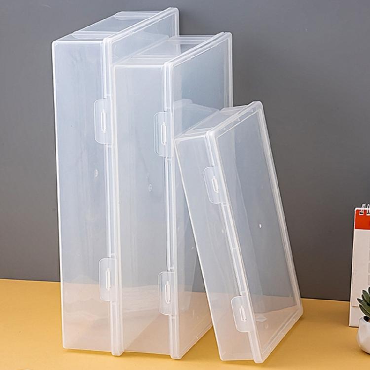 Portable Storage Container for Office Supplies Stackable Document Box Moisture Proof Plastic Bin Magazine Organizer