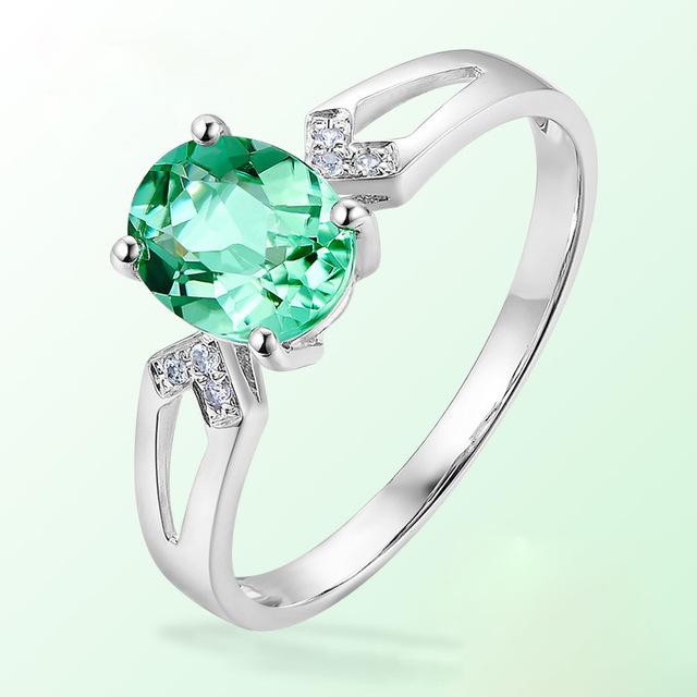 Cincin Turquoise Alami Nyata 925 Perak Murni Cincin Jantung Batu Emstone untuk Wanita Pernikahan Perhiasan Pertunangan Janji Cantik