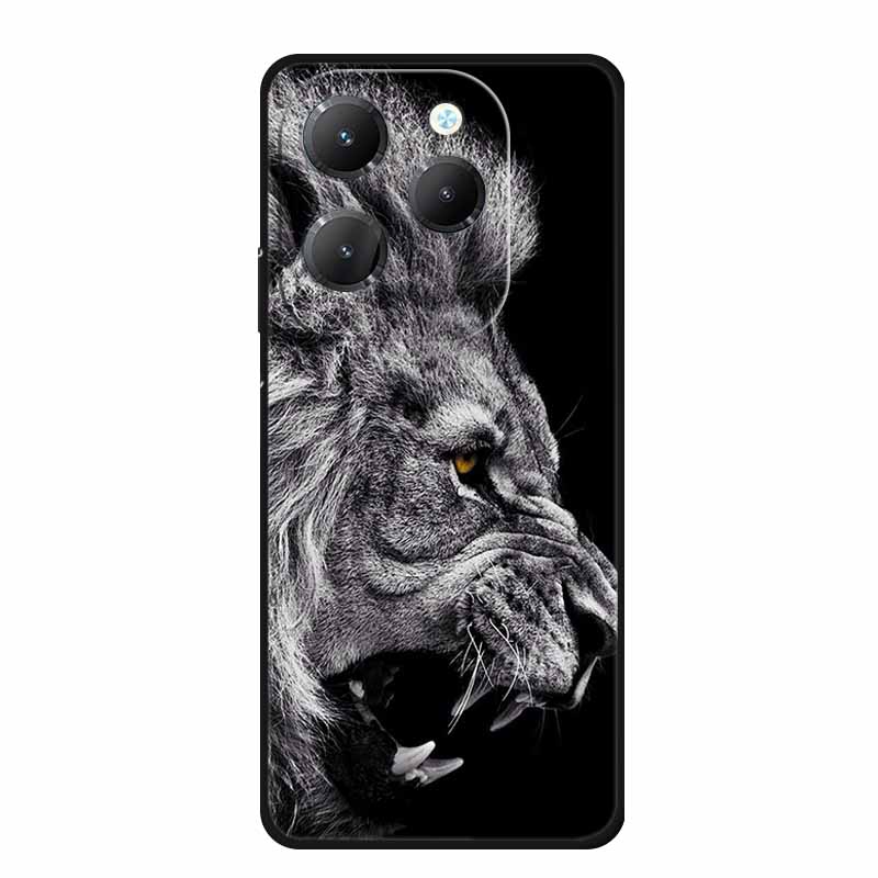 For Infinix Hot 40 Pro Case Animals Soft Silicone TPU Cover Phone Cases For Infinix Hot 40i Hot40 X6837 Protective Wolf Coque