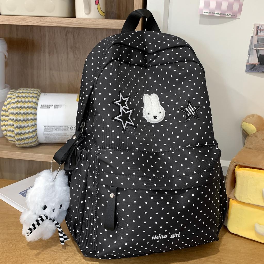 Schoolbagins Wind Sweet Polka Dot Backpack 1011 New Fashion Cute Cartoon Schoolbag Junior High School Student Backpack