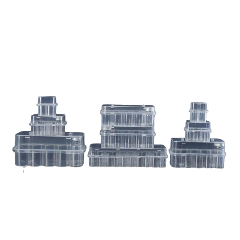 Scatola Porta Microprovette in Plastica Impilabile 4/10 Pezzi 3ML 2/4/6/24 Scomparti Custodia Porta Fiale Scatola Trasparente per Provette da Congelatore Organizzatore per Frigorifero