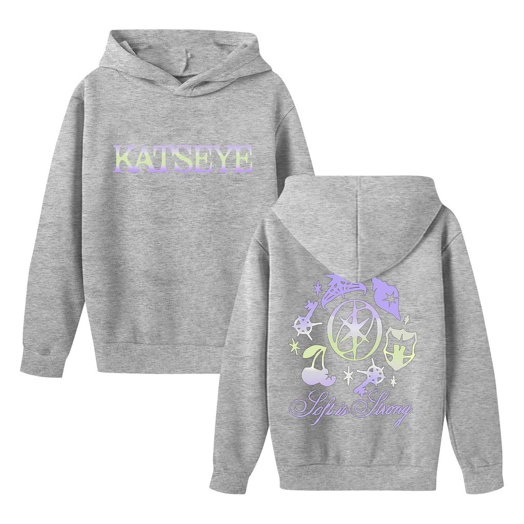 Kinder Langarm Lockerer Pullover Buchstabenaufdruck Kordelzug Kapuzen-Sweatshirt