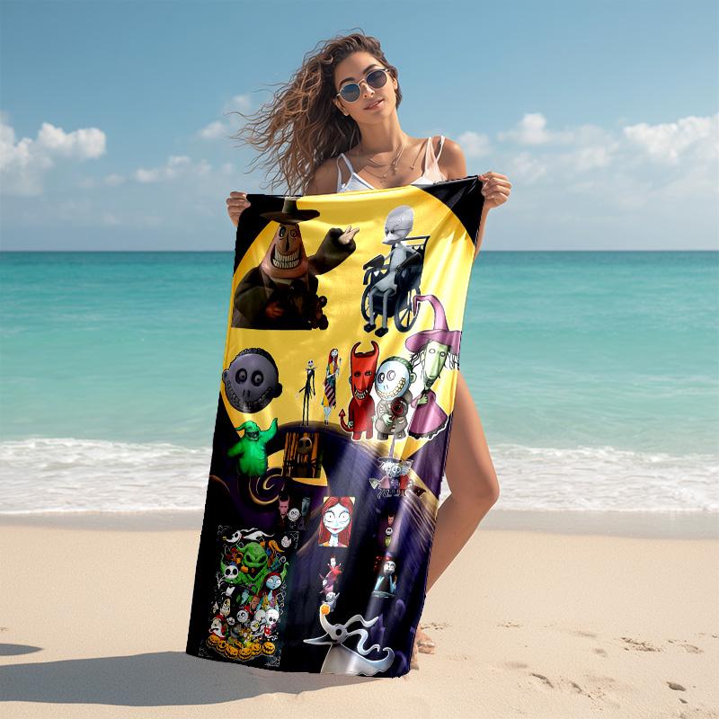 1pc Nightmare Before Christmas Microfiber Beach Towels Quick Dry Towel Sand Beach Towels Pool for Travel Swim Pool. S7290153