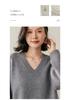 Lekasha Women's Cashmere V-Neck Loose-Fit Sweater