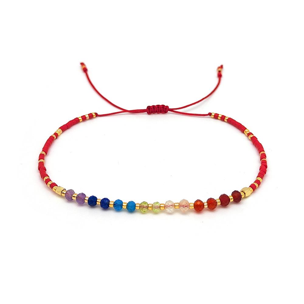 

Богемный аквамариновый плетеный браслет из натуральных камней для женщин