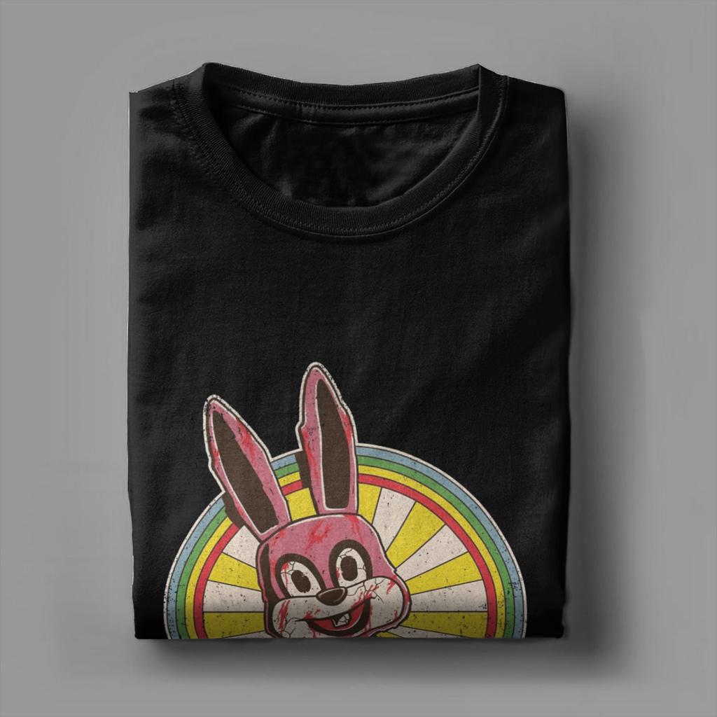 Men Silent Hill 3 Lakeside Amusement Park Robbie the Rabbit T Shirts  100% Cotton Tops Short Sleeve Tees Plus Size T-Shirt