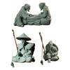 Sandstone Statue Art Flower Pot Decoration Decorative Miniature Figurine for Balcony Micro Landscape Flowerpot Garden Outdoor