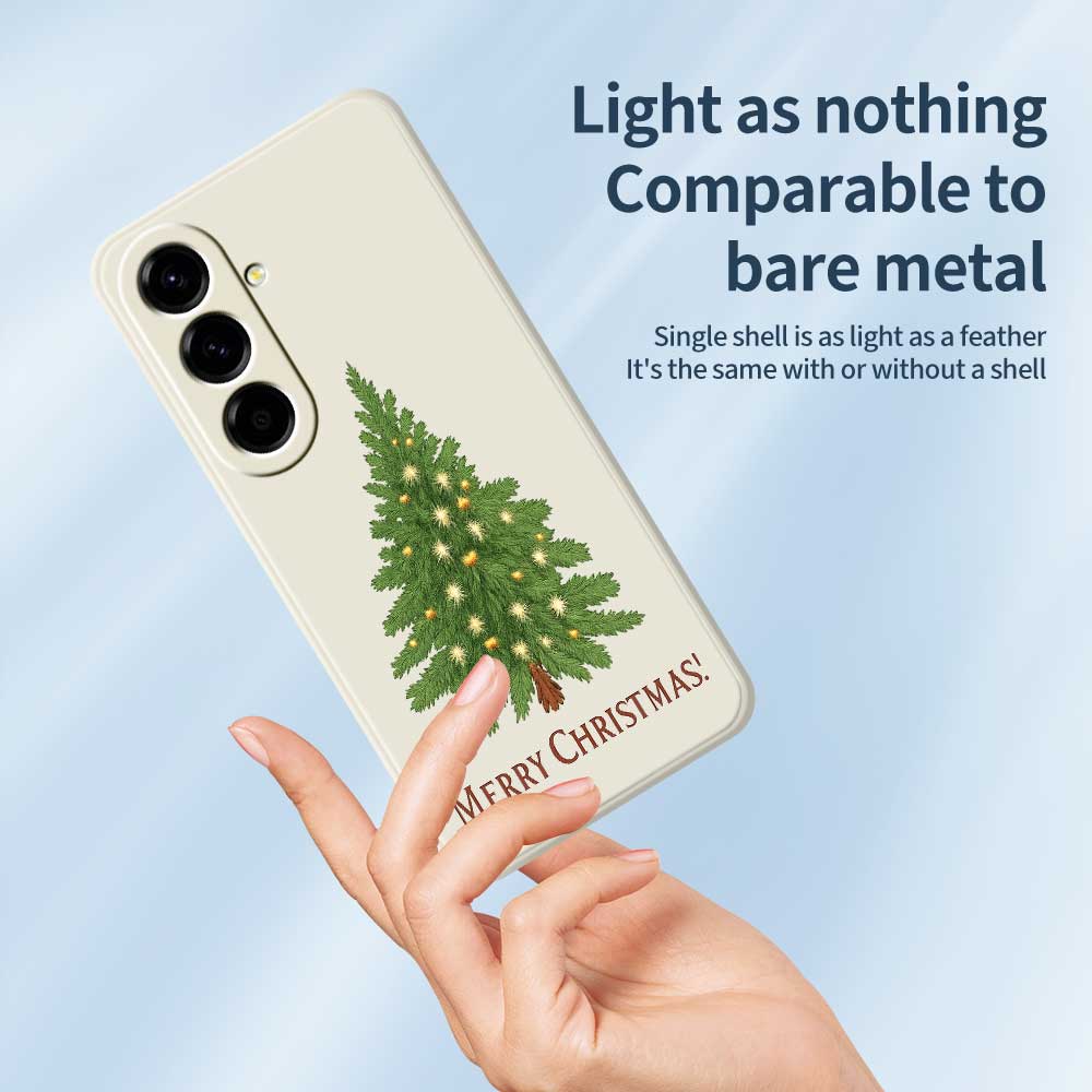 For Samsung Galaxy A56 5G Case Christmas Tree Pattern Printing Straight Edge TPU Phone Back Cover