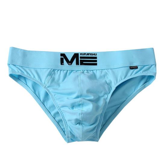 

Сексуальні чоловічі труси 3D U-подібна сумка Суперпростір Функціональні трусики з широким еластичним поясом Нижня білизна з літерами та низькою посадкою 2XL світло-синій колір