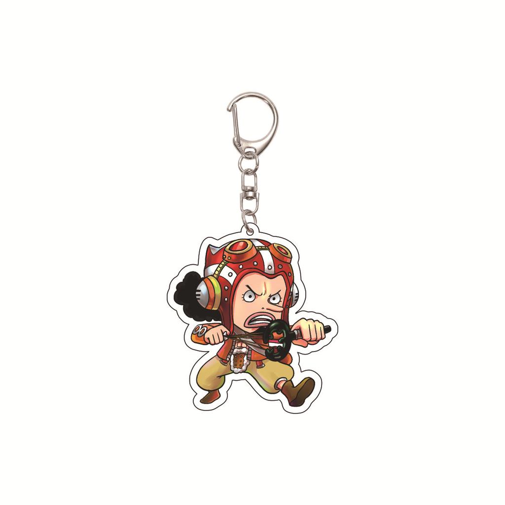One Piece 5.5CM Acrylic Keychain, Anime Keychain, Luffy, Zoro Cartoon One Piece Bag Keychain