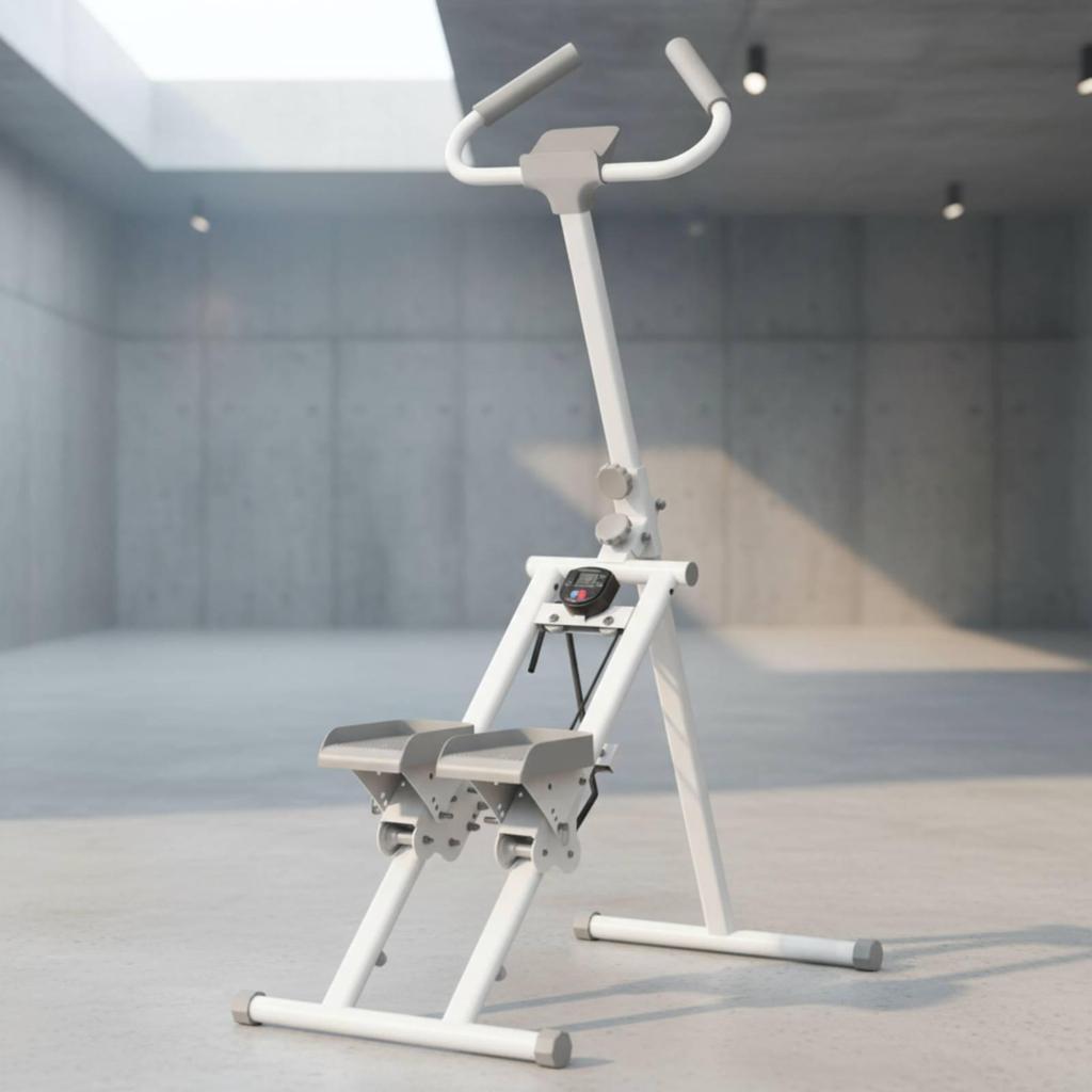 Stair Stepper Machine Non-Slip Pedals Foldable Phone Holder