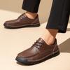 Fashion Genuine leather business men's shoes Retro gentleman style Leisure Business Office outdoor party Adult Black Brown shoes