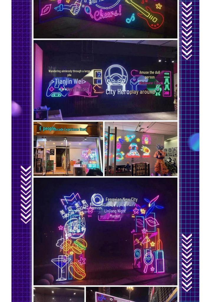 Creative Cross LED Neon Light for E-sports & Bedroom Decoration - Wall Hanging Sign for Bar & Room Atmosphere