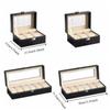 Glass Window Watch Display Box PU Leather Jewelry Display Box Watch Case Organizer  Display Case