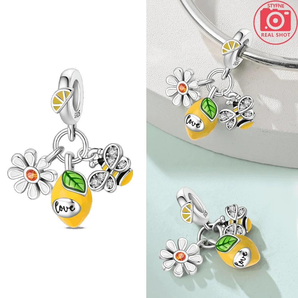 Cherry Fruit Series Charms New Copper Color Strawberry Beads Fit 3Mm Original Bracelets Diy Birthday Jewelry Gifts