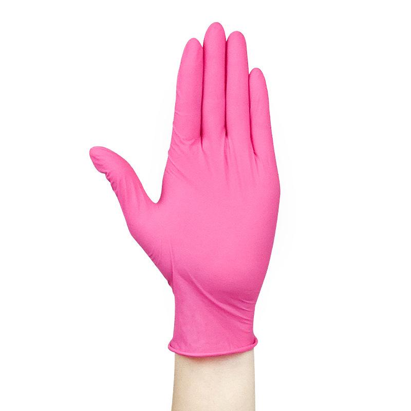 High-Elastic Black Nitrile Gloves - Disposable, Protective, Latex-Free