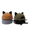 Cute Cat Ears Brimless Hat Breathable Woman's Landlord Hat Solid Color Docker Hat  Streetwear